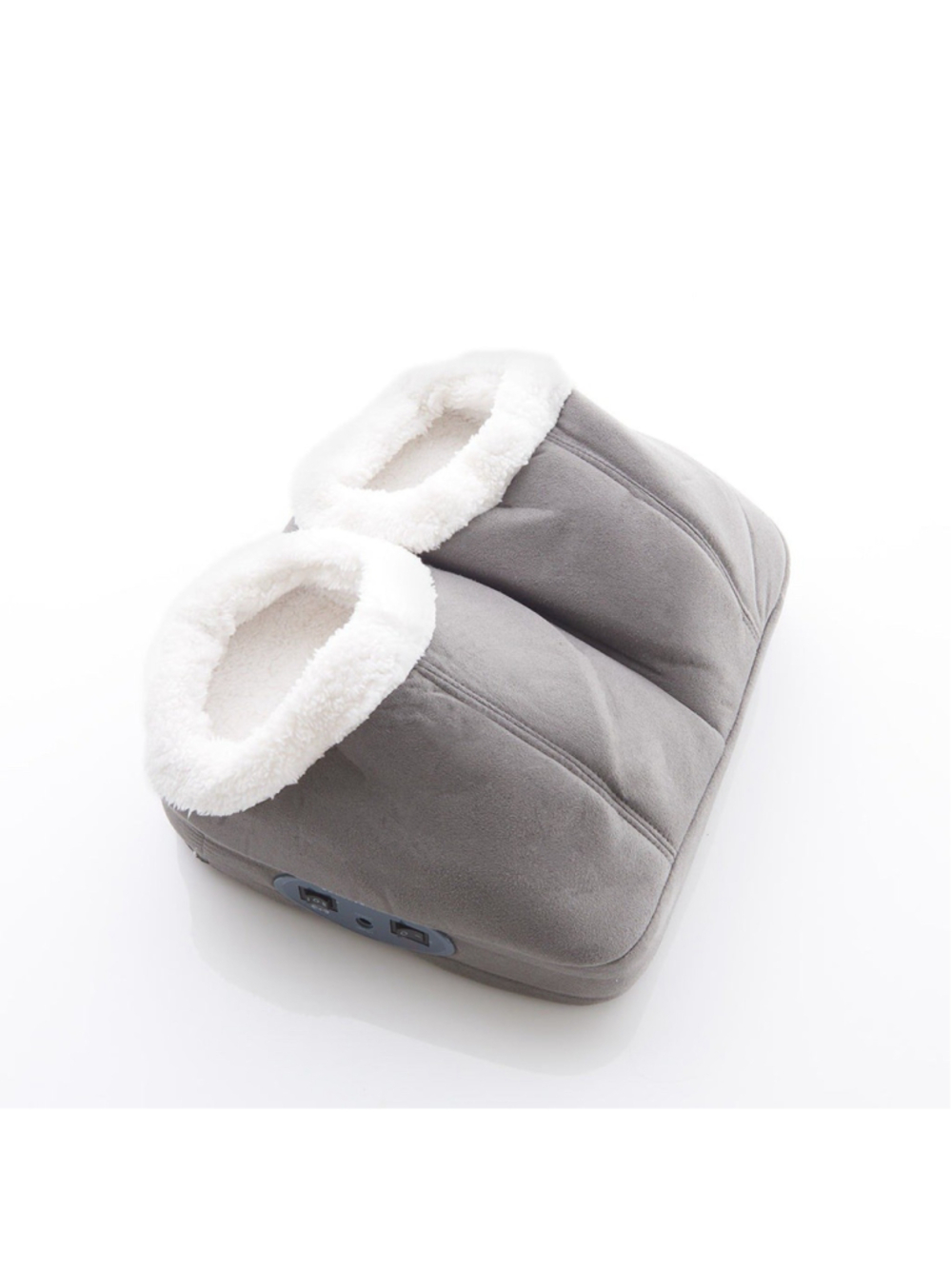 Sharper Image Heated Vibrating Foot Massager Gray/White Fabric with AC Adapter